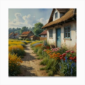 Cottage In The Countryside Canvas Print