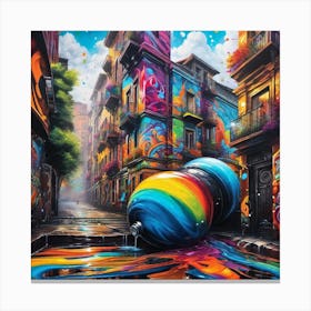 Rainbow Ball Canvas Print