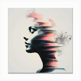 Abstract Woman'S Face Canvas Print