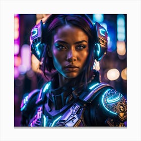 Futuristic Portrait Canvas Print