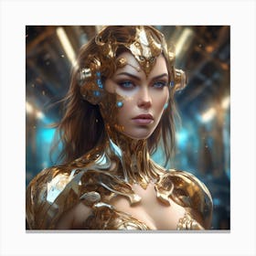 Futuristic Warrior Queen Canvas Print