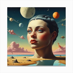 Pure surreal woman Canvas Print