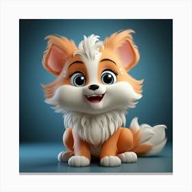 Cute Fox 125 Canvas Print