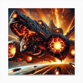 A Colossal Inferno Class Battlecruiser New Canvas Print