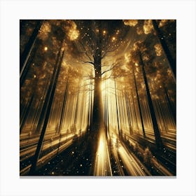 Golden Tree In The Forest Canvas Print