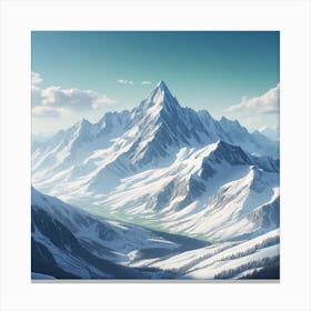 Snowy Mountains Canvas Print