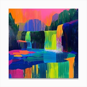 Colourful Abstract Plitvice Lakes National Park Croatia 6 Canvas Print