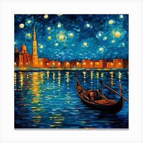 Starry Night In Venice Canvas Print