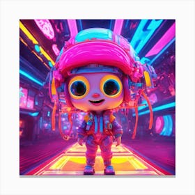 Neon girl 1 Canvas Print