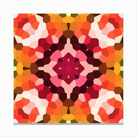 Orange Mosaic Pattern Canvas Print