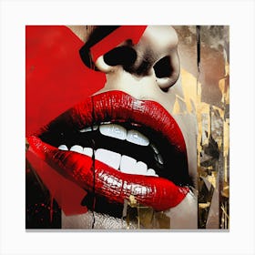 Red Lips 1 Canvas Print