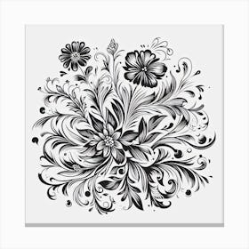 Floral Design Vector 2 Canvas Print