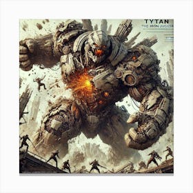 Tytan Iron Juggernaut Physical Brute Force Canvas Print