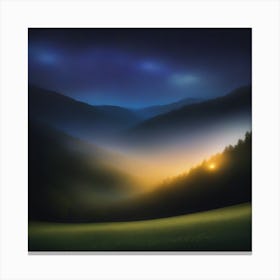 Landscape At Night Canvas Print