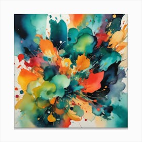 Abstract Watercolor Painting II Canvas Print