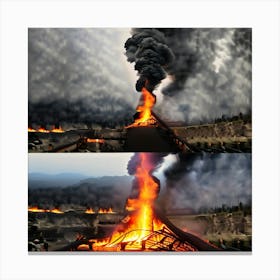 Smoky Fire Canvas Print