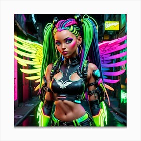 Neon Angel 26 Canvas Print