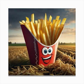 French Fries In A Field Canvas Print