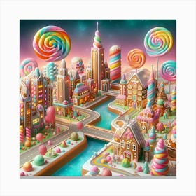 Lollipop City Canvas Print