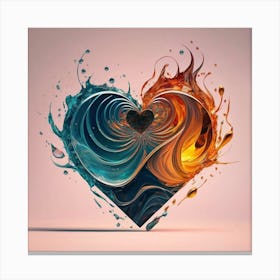 Heart Of Fire 1 Canvas Print
