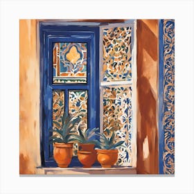 Window In The Morrocan  style Canvas Print