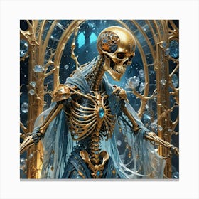 Golden Skeleton Canvas Print