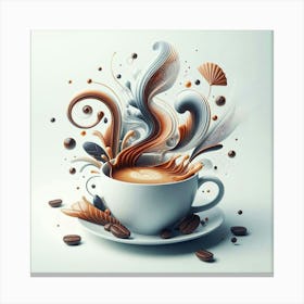 Coffee Splash Canvas Print