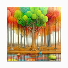 Colorful Trees 9 Canvas Print