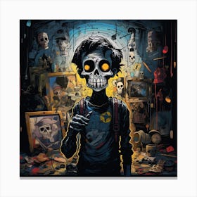 Of A Skeleton Canvas Print