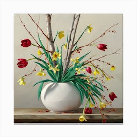 Tulips In A Vase 2 Canvas Print