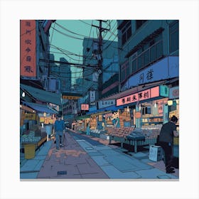 Asian Market 1 Canvas Print