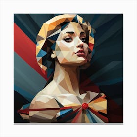 Geometric Greek Woman 01 Canvas Print