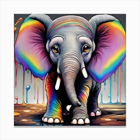 Rainbow Elephant 2 Canvas Print