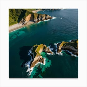 Aerial View Of The Coast 4 Canvas Print