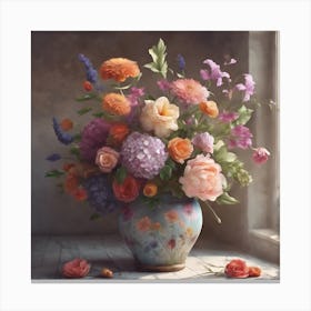 Flowers In A Vase Canvas Print