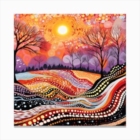 Sunset In The Forest 1 Canvas Print