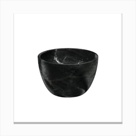 Black Marble Bowl Canvas Print