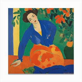 Woman With Oranges 1 Canvas Print