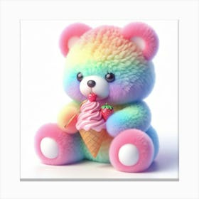 Rainbow Teddy Bear 9 Canvas Print