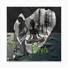 Woman In The Forest Canvas Print