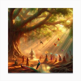 Buddha Tree Canvas Print