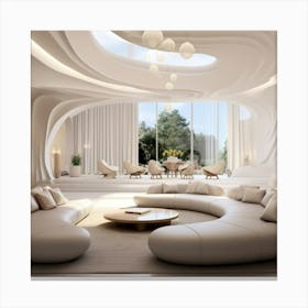 Modern Living Room 1 Canvas Print