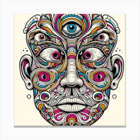 Psychedelic Head 1 Canvas Print