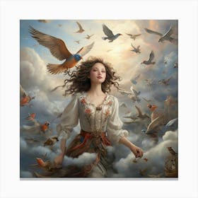 Bird In The Sky art print Canvas Print