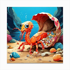 Shrimp In A Shell Canvas Print