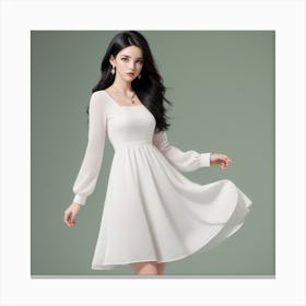 White Dress Canvas Print