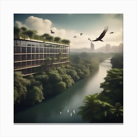 Rainforest urban cities 01 Canvas Print