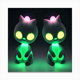 Glow In The Dark Cat 1 Canvas Print