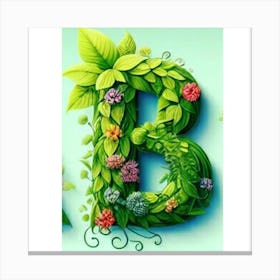 Letter B Canvas Print