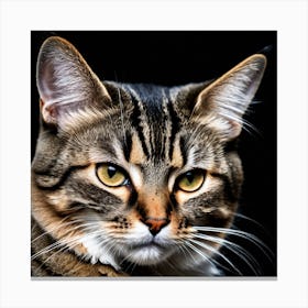 Portrait Of A Tabby Cat Canvas Print